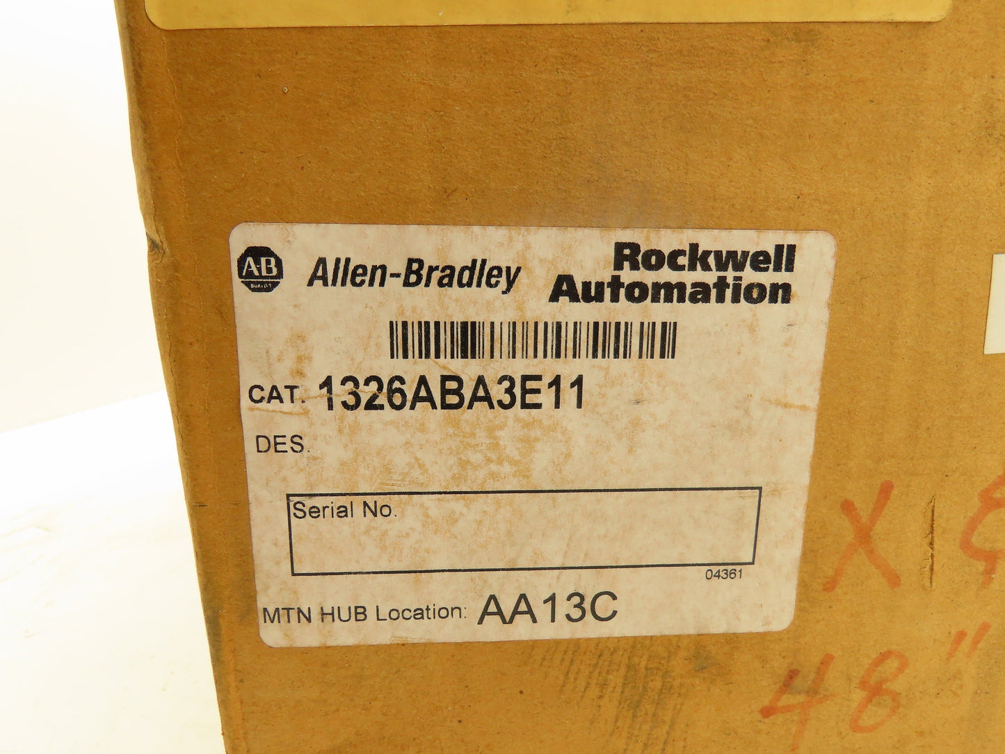 Allen Bradley 1326AB-A3E-11 AC Servo Motor 1.2Kw 3000rpm 480/360v 3ph