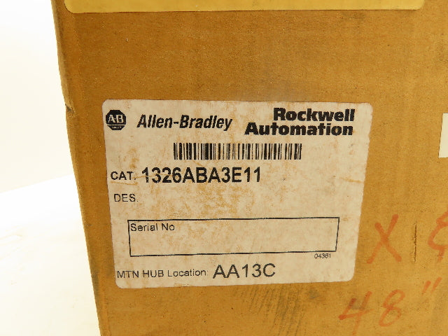 Allen Bradley 1326AB-A3E-11 AC Servo Motor 1.2Kw 3000rpm 480/360v 3ph