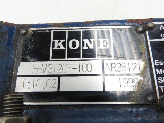 Kone Cranes EHV2120F-100 Gear Drive Reducer 10:1 Gearbox Hollow Shaft
