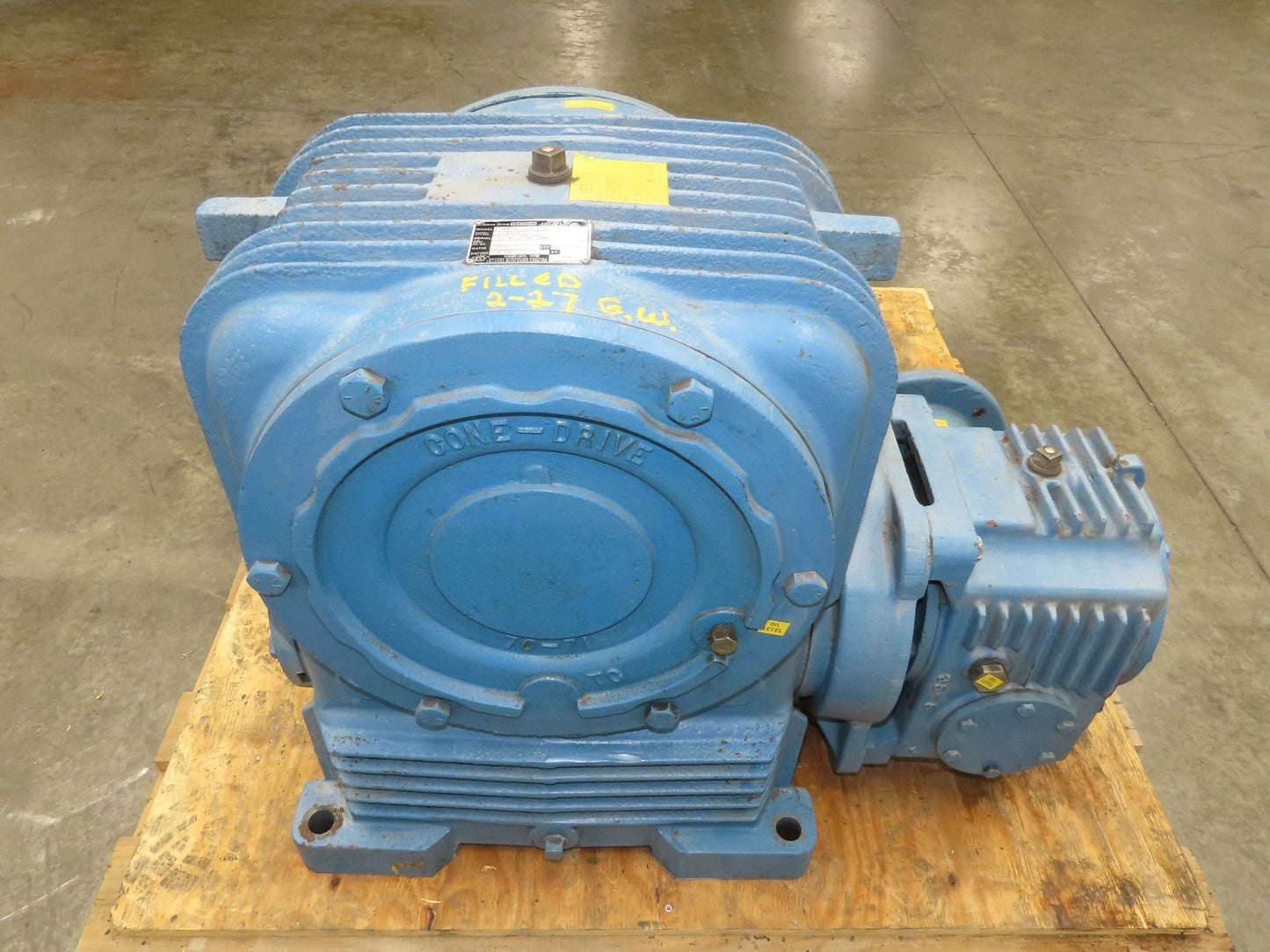 Textron Cone Drive MUU75A063-A2 Double Reduction Gearbox 150:1 Reducer 8rpm 8Hp