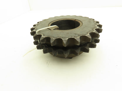 Browning D80R23 #80 Double Row Roller Chain Sprocket 23T 1" Pitch Taper Bushed