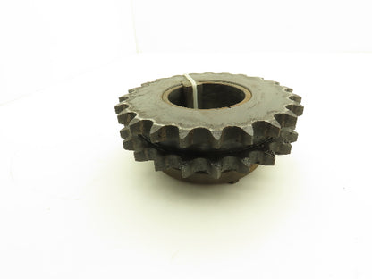 Browning D80R23 #80 Double Row Roller Chain Sprocket 23T 1" Pitch Taper Bushed