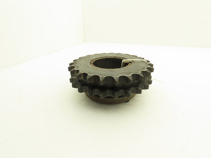 Browning D80R23 #80 Double Row Roller Chain Sprocket 23T 1" Pitch Taper Bushed