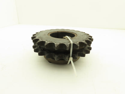 Browning D80R23 #80 Double Row Roller Chain Sprocket 23T 1" Pitch Taper Bushed