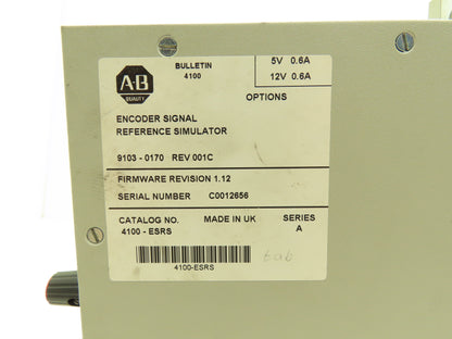 Allen Bradley 4100-ESRS Encoder Signal Reference Simulator Rev 001C F/W Rev 1.12