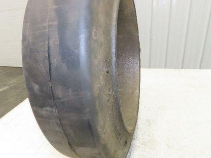 Super Solid 18x5x12-1/8 Forklift Tire Smooth Press-on Black