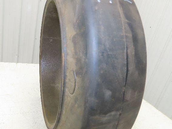 Super Solid 18x5x12-1/8 Forklift Tire Smooth Press-on Black