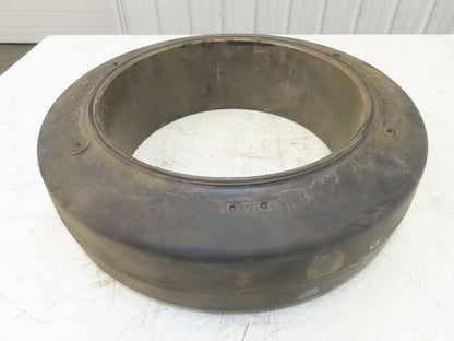 Super Solid 18x5x12-1/8 Forklift Tire Smooth Press-on Black