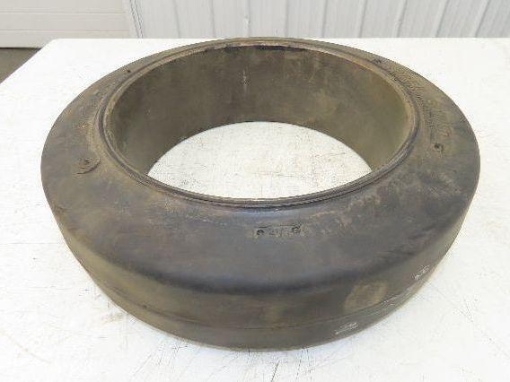 Super Solid 18x5x12-1/8 Forklift Tire Smooth Press-on Black
