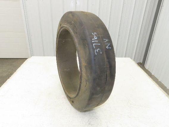 Super Solid 18x5x12-1/8 Forklift Tire Smooth Press-on Black