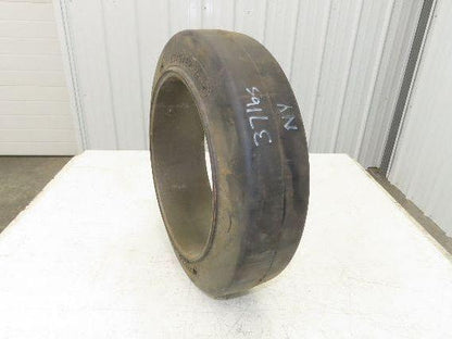 Super Solid 18x5x12-1/8 Forklift Tire Smooth Press-on Black