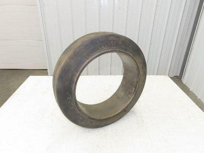 Super Solid 18x5x12-1/8 Forklift Tire Smooth Press-on Black