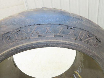 Forklift Tire 16-1/4x7x11-1/4 Smooth Press-on Black Rubber