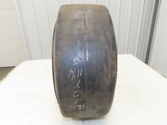 Forklift Tire 16-1/4x7x11-1/4 Smooth Press-on Black Rubber