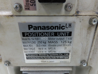 Panasonic YA-1RJB11 Welder Single Axis Positioner Unit 1kw 250kg 30r/min 500A