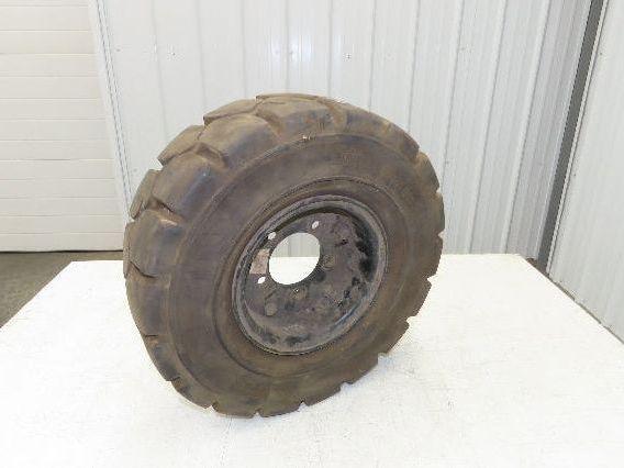 Bergougnan 18x7-8 Forklift Tire Traction Pneumatic Black 5x110 Rim