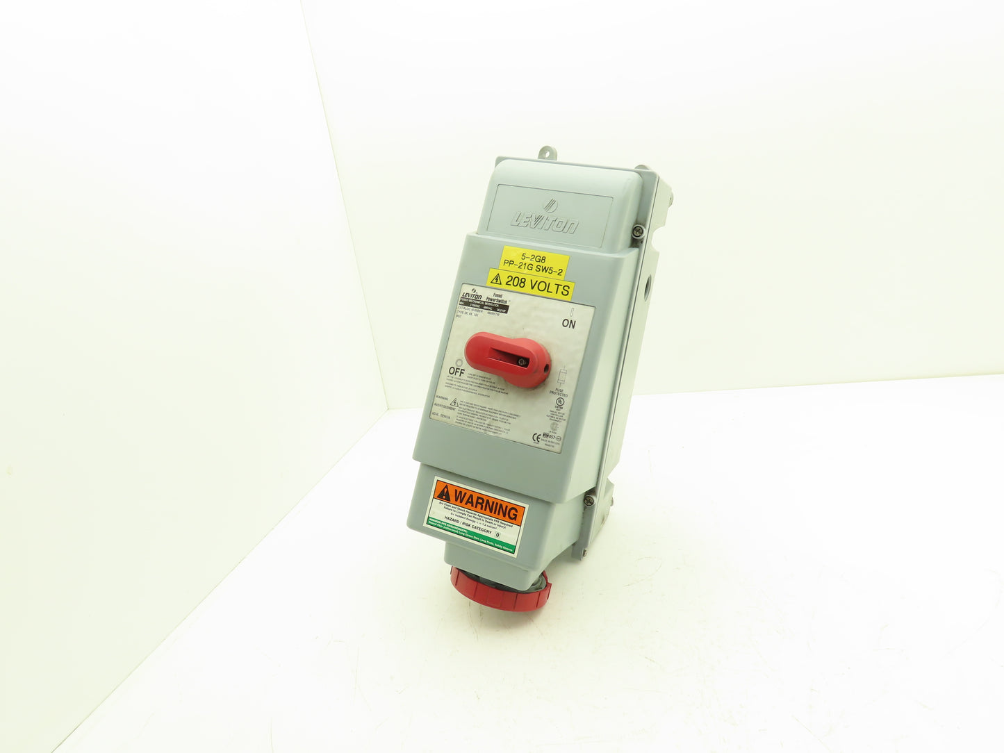 Leviton 460MF7W Fused Mechanical Disconnect 480V 3PH 60A Type 3R, 4X, 12K, IP67