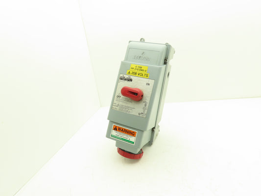 Leviton 460MF7W Fused Mechanical Disconnect 480V 3PH 60A Type 3R, 4X, 12K, IP67
