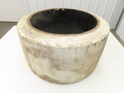 Wide Track 22x12x16 | 559x305x406 Forklift Tire Smooth Press-on White Non-Mark