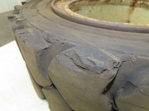 Maine Rubber Intl Defender Forklift Tire Traction Pneumatic Black 6x220mm Rim