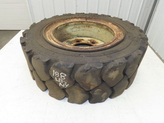 Maine Rubber Intl Defender Forklift Tire Traction Pneumatic Black 6x220mm Rim