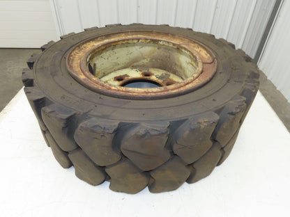 Maine Rubber Intl Defender Forklift Tire Traction Pneumatic Black 6x220mm Rim