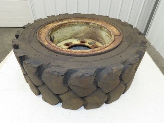 Maine Rubber Intl Defender Forklift Tire Traction Pneumatic Black 6x220mm Rim