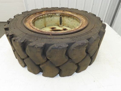 Maine Rubber Intl Defender Forklift Tire Traction Pneumatic Black 6x220mm Rim