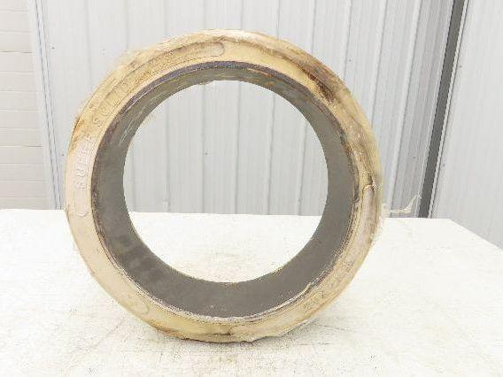 Super Solid 15x4x11-1/4 Forklift Tire Smooth Solid Press-on White Non-Marking