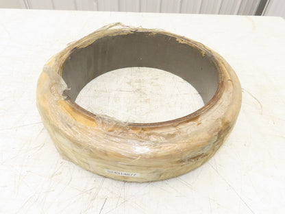 Super Solid 15x4x11-1/4 Forklift Tire Smooth Solid Press-on White Non-Marking