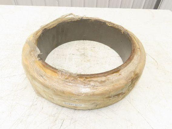 Super Solid 15x4x11-1/4 Forklift Tire Smooth Solid Press-on White Non-Marking