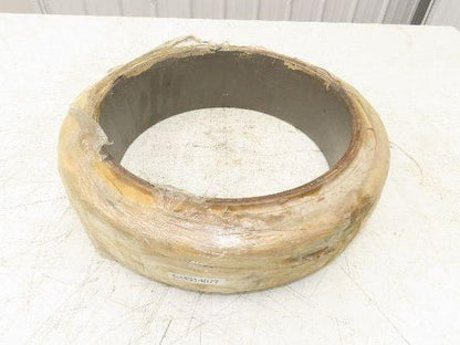 Super Solid 15x4x11-1/4 Forklift Tire Smooth Solid Press-on White Non-Marking