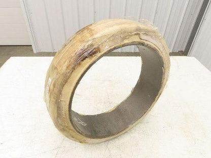 Super Solid 15x4x11-1/4 Forklift Tire Smooth Solid Press-on White Non-Marking