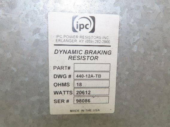 IPC 440-12A-TB Power Brake Resistor Covered 21.6kW 18 Ohms