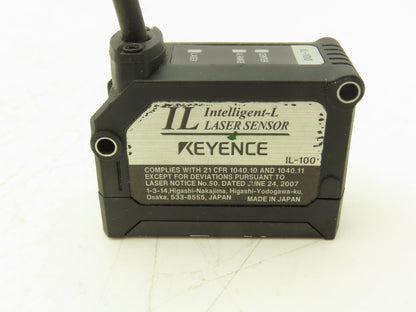 Keyence IL-100 Multi-Function Laser Analog Sensor 560uW 655nm 10.5-2190us