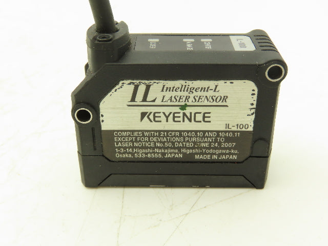 Keyence IL-100 Multi-Function Laser Analog Sensor 560uW 655nm 10.5-2190us