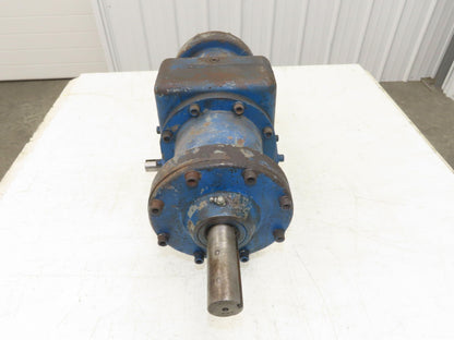 Worm Gearbox Horizontal Drive Dual Output 15:1 Reducer 1" Solid Input Shaft