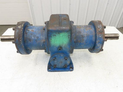 Worm Gearbox Horizontal Drive Dual Output 15:1 Reducer 1" Solid Input Shaft