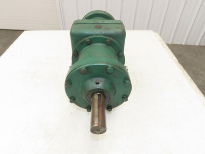 Worm Gearbox Horizontal Drive Dual Output 7.5:1 Reducer 1" Solid Input Shaft