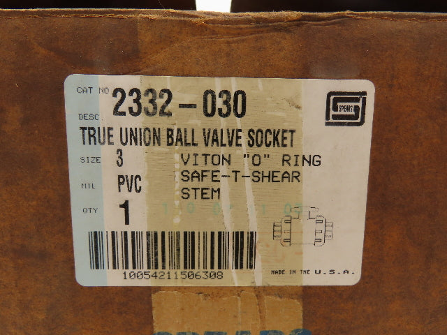 Spears 2332-030 True Union Ball Valve Socket 3" PVC