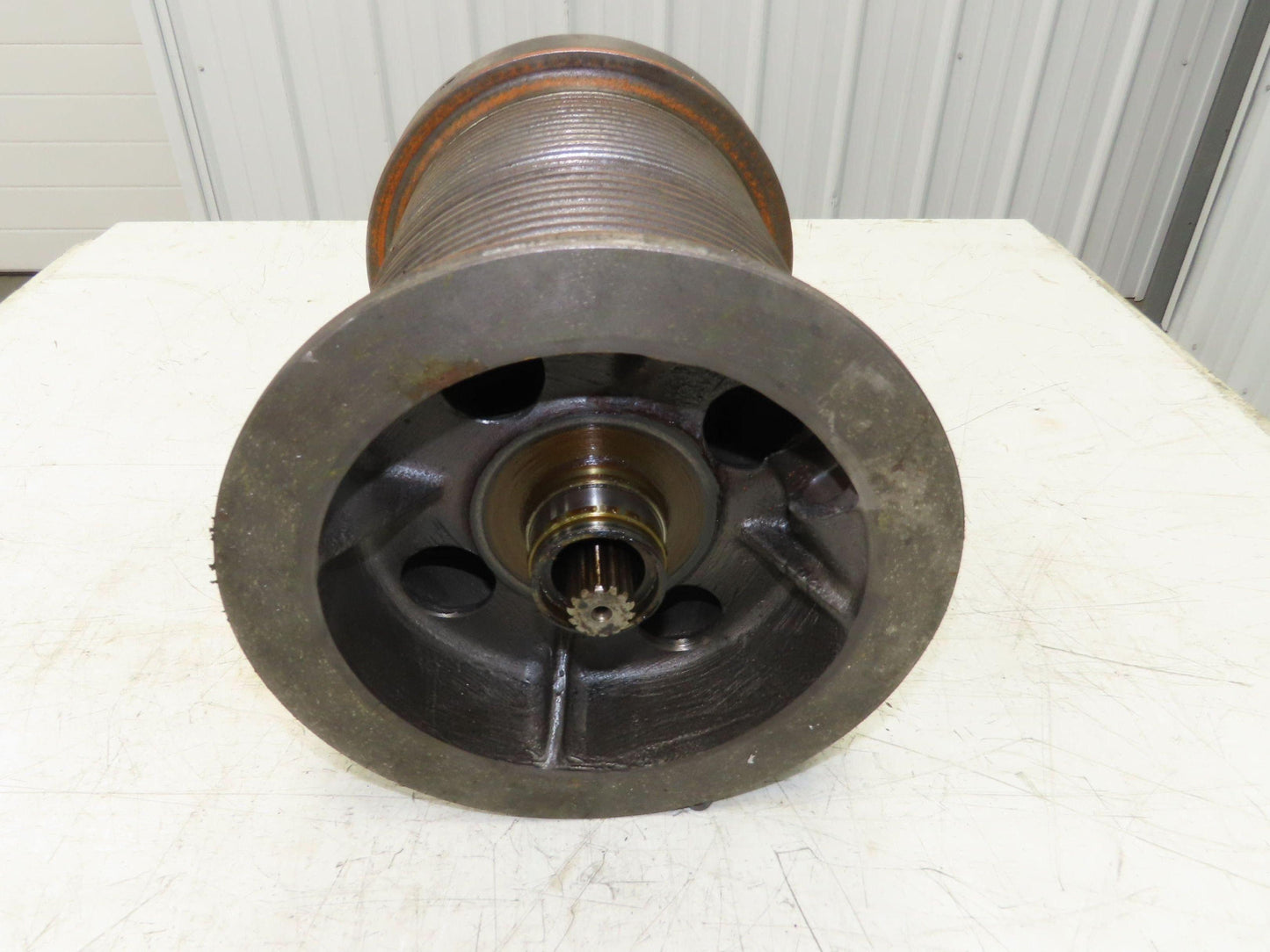P&H Cleveland Tramrail 1 Ton Bridge Crane Hoist Cable Reel Drum 27' Lift
