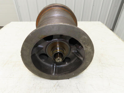 P&H Cleveland Tramrail 1 Ton Bridge Crane Hoist Cable Reel Drum 27' Lift