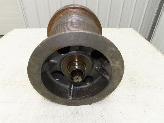 P&H Cleveland Tramrail 1 Ton Bridge Crane Hoist Cable Reel Drum 27' Lift