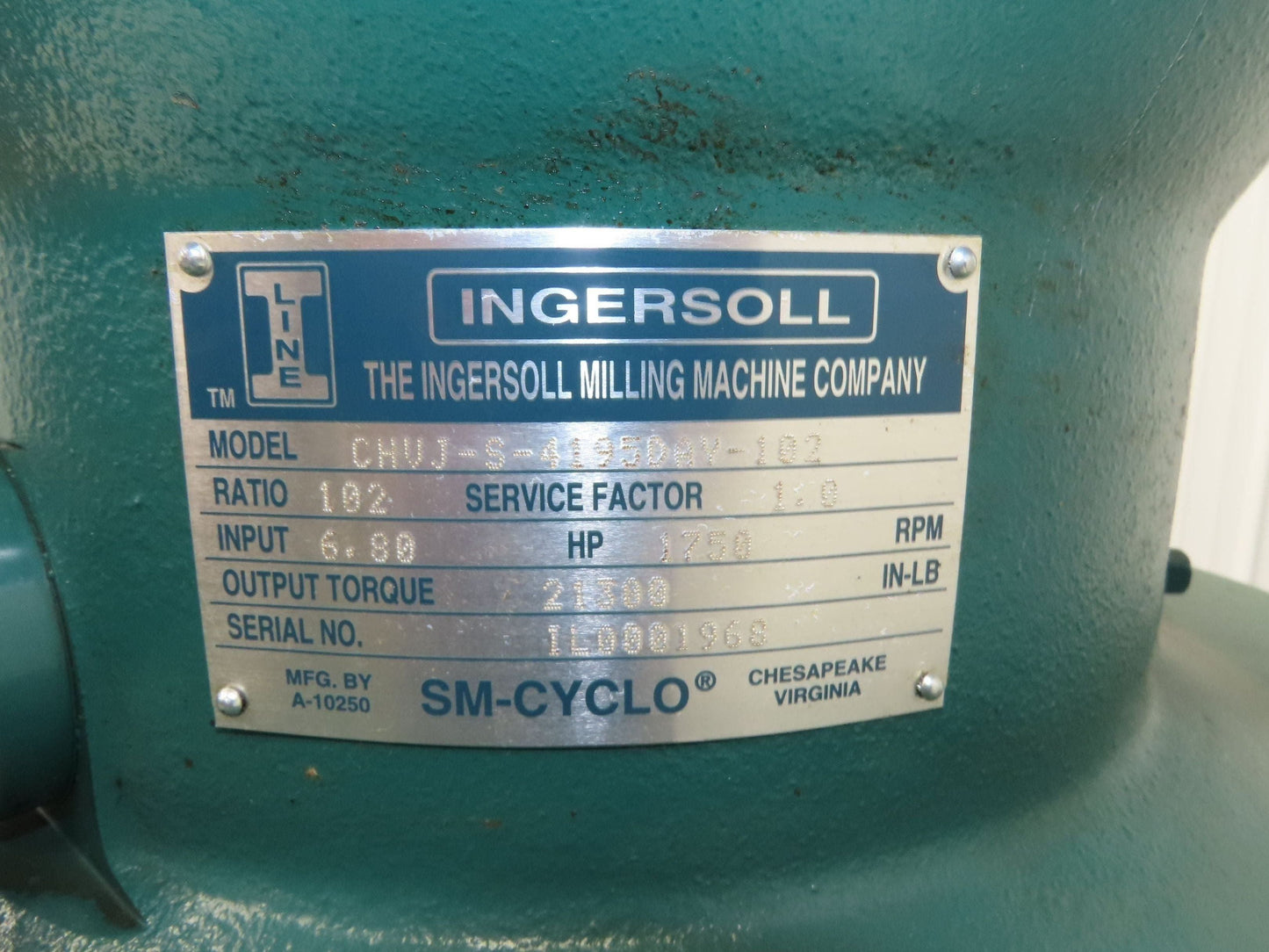 Sumitomo CHVJ IR SM-Cyclo Inline Gear Reducer 102:1 Ratio 17 RPM 21300In-Lb