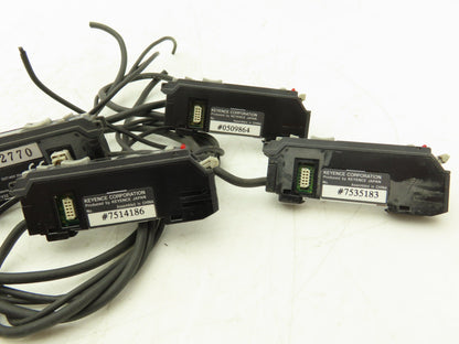 Keyence FS-V31 FS-V32 Fiber Optic Sensor Amplifier NPN 12-24vDC Lot of 3 Sets