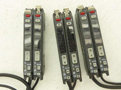 Keyence FS-V31 FS-V32 Fiber Optic Sensor Amplifier NPN 12-24vDC Lot of 3 Sets