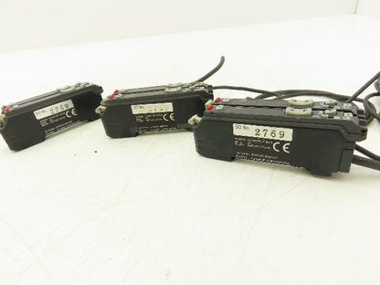 Keyence FS-V31 FS-V32 Fiber Optic Sensor Amplifier NPN 12-24vDC Lot of 3 Sets