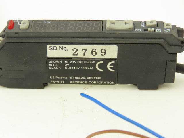 Keyence FS-V31 Fiber Optic Sensor Amplifier NPN 12-24vDC Lot of 11