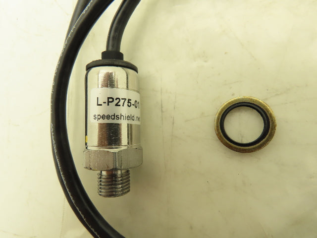 Speedshield L-P275-1 Forklift Pressure Transducer 3wire 1/4"BSPP 1/4"NPT adapter