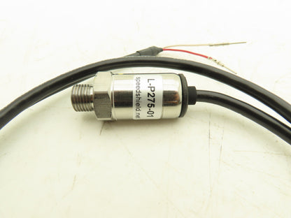 Speedshield L-P275-1 Forklift Pressure Transducer 3wire 1/4"BSPP 1/4"NPT adapter